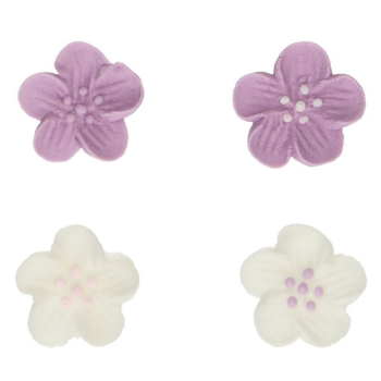 Baking Supplies, Baking Ingredients and Cake Design * Sugar Decorations Set Flower Mix Purple